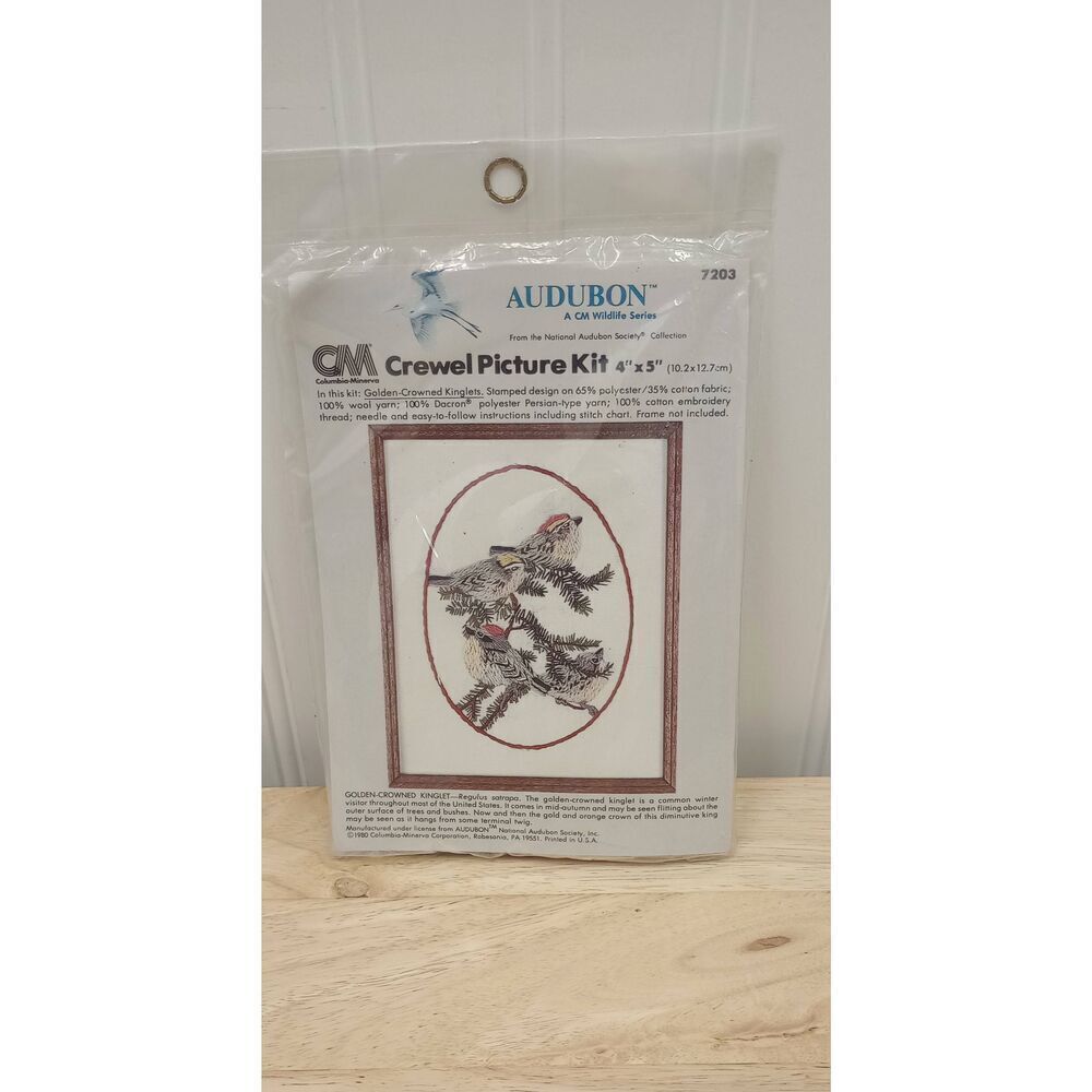 Vintage 1980 , NOS , CM Crewel kit, art. Audubon , bird In original package new
